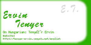 ervin tenyer business card